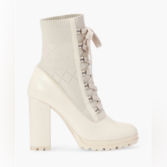 JustFab Shandee Knit Combat Boots - Picture 2 of 6